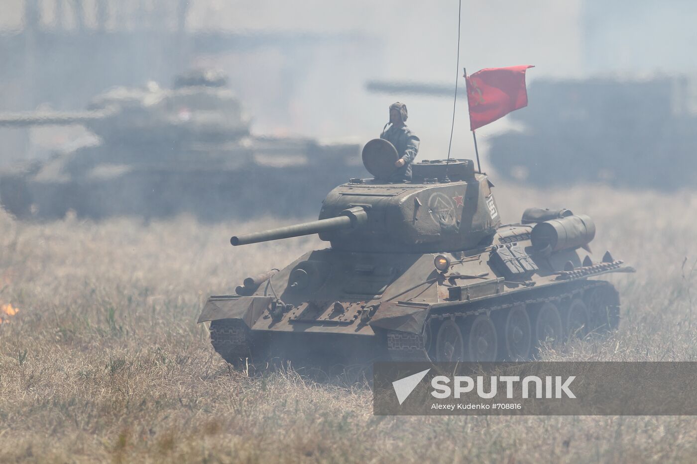 WW2 tank battle imitation