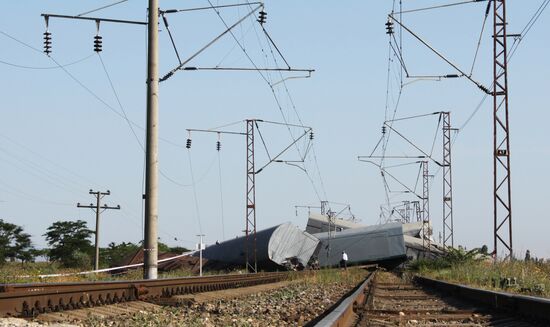 Bomb derails freight train in Dagestan