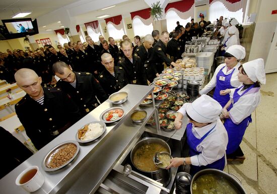 Outsourcing of food and consumer services for servicemen