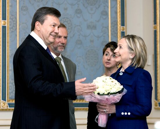 U.S. Secretary of State Clinton on official visit to Ukraine