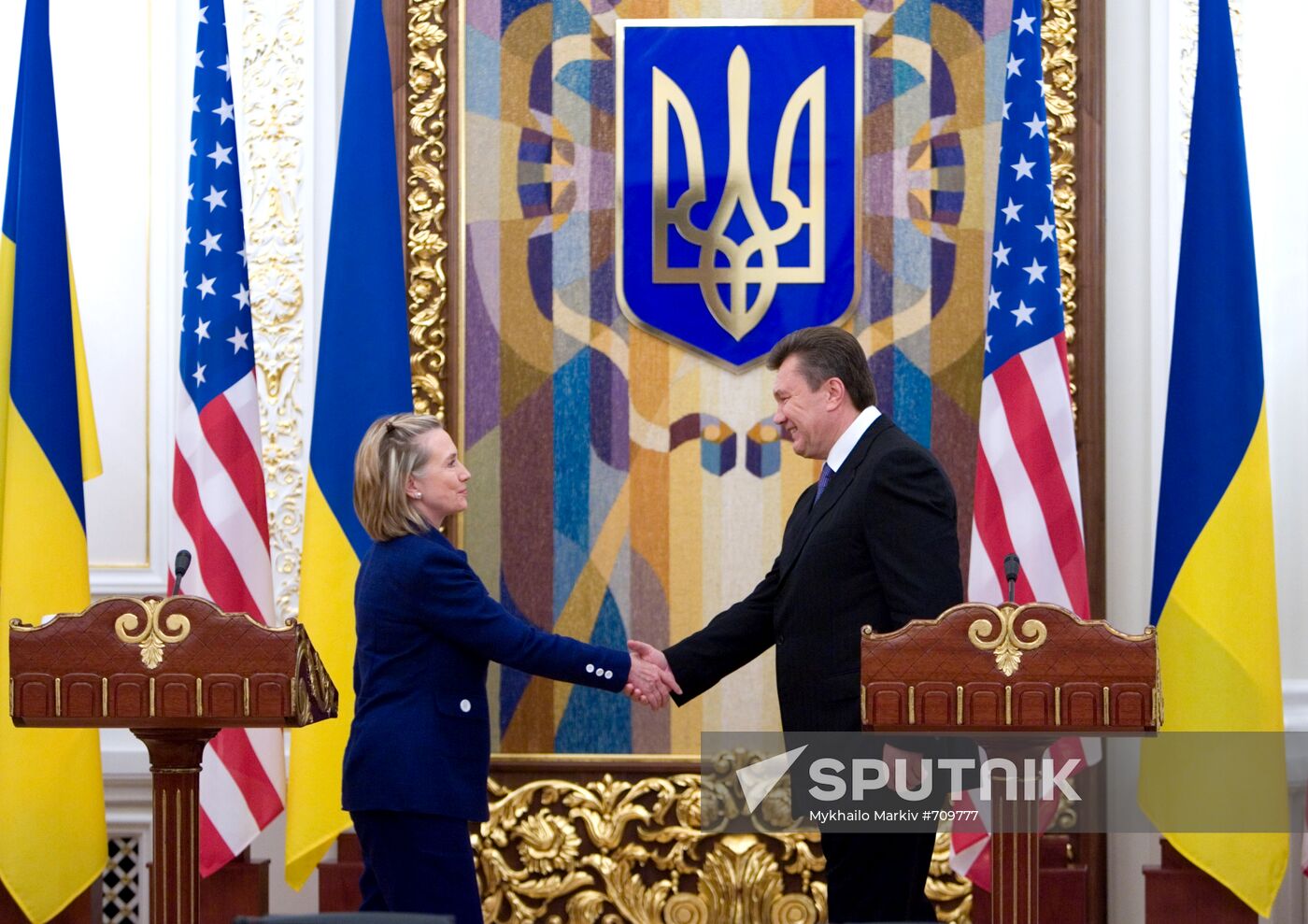 U.S. Secretary of State Clinton on official visit to Ukraine