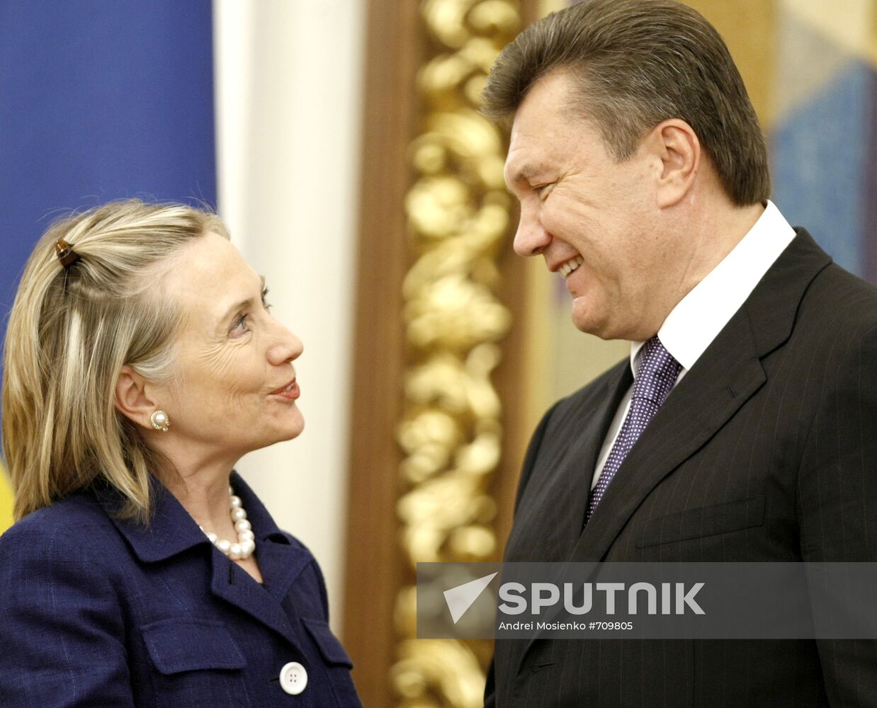 U.S. Secretary of State Clinton on official visit to Ukraine
