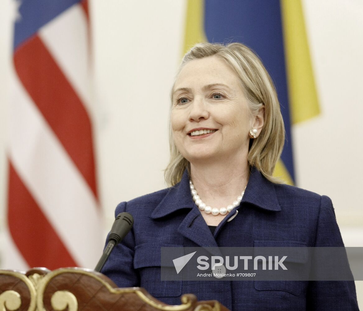 U.S. Secretary of State Clinton on official visit to Ukraine