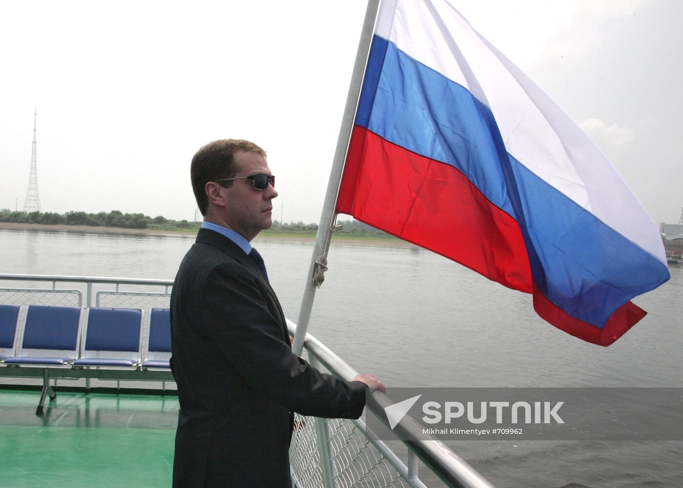 Medvedev in Blagoveshchensk on his visit to Far East