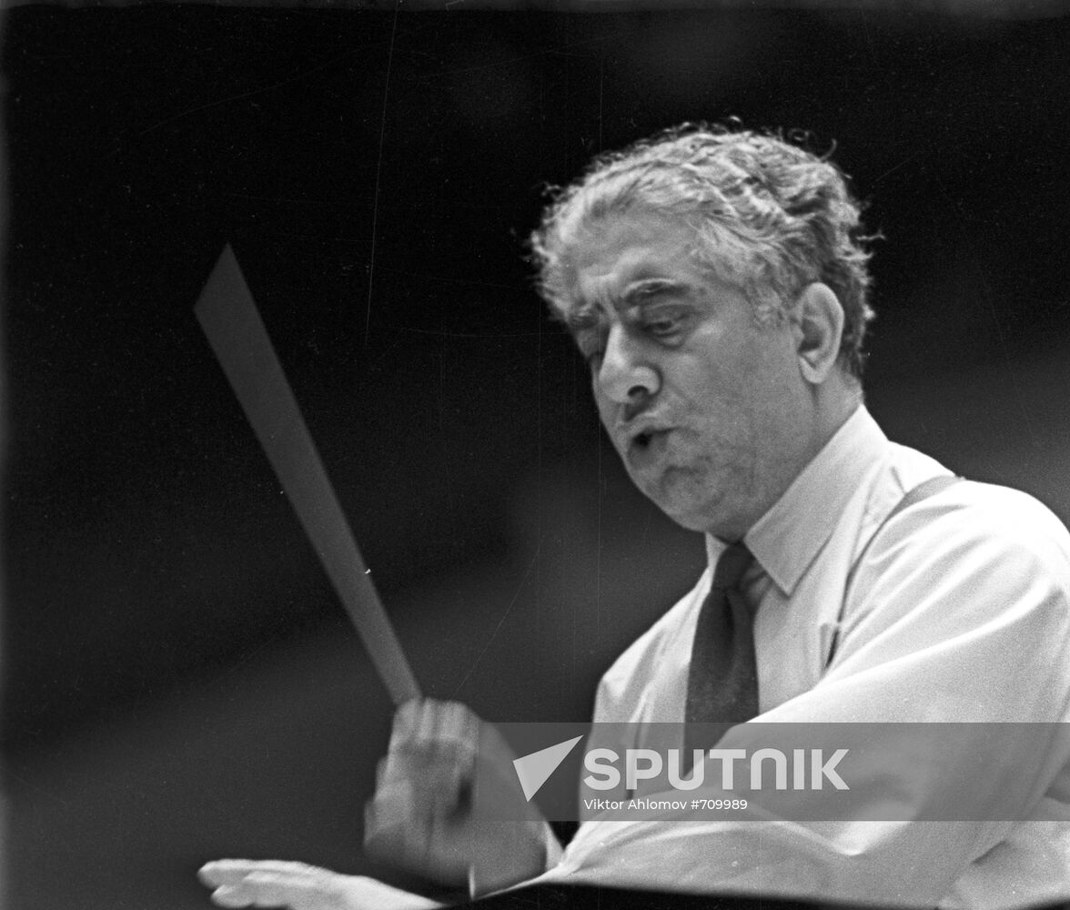 Aram Khachaturian conducting