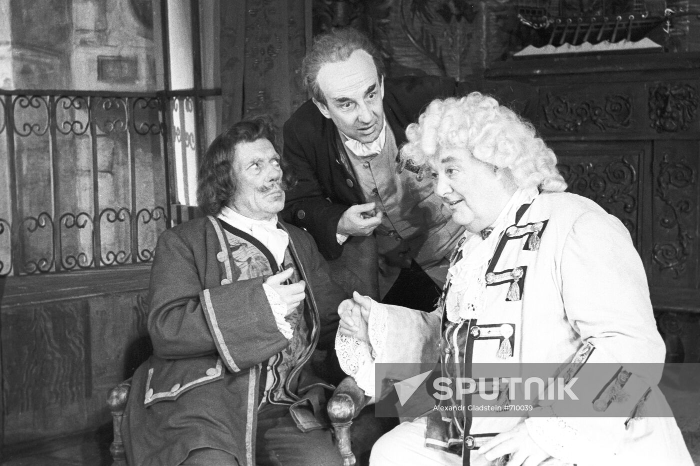 Scene from play "The Boors" based on Carlo Goldoni's comedy