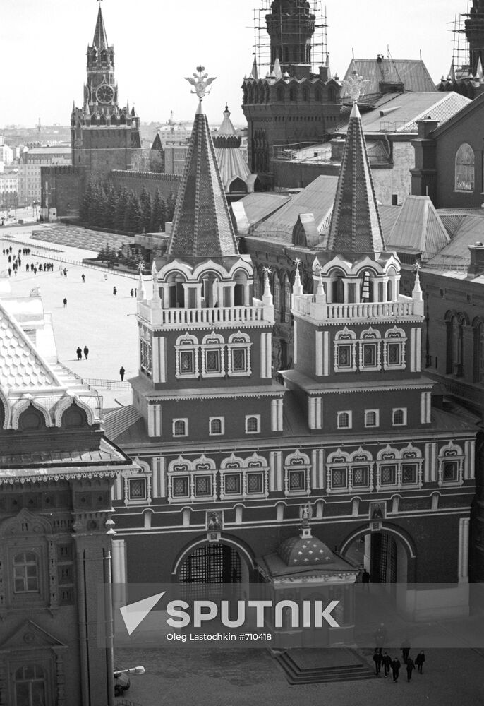 Iverskaya Chapel of Holy Virgin facade view