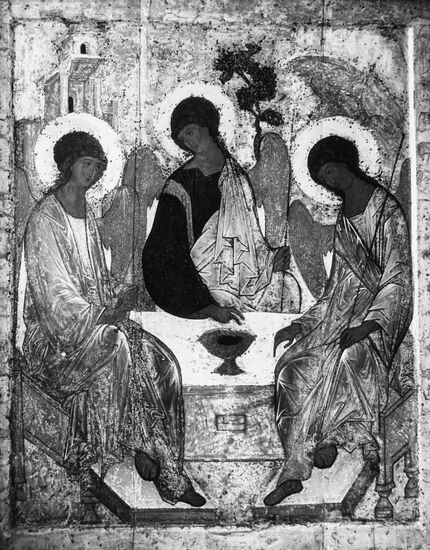A copy of the icon "The Holy Trinity"