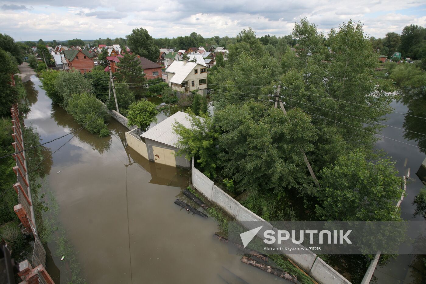 Flooded garden plots in Novosibirsk