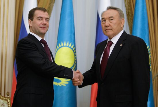 Dmitry Medvedev meets with Nursultan Nazarbayev in Astana