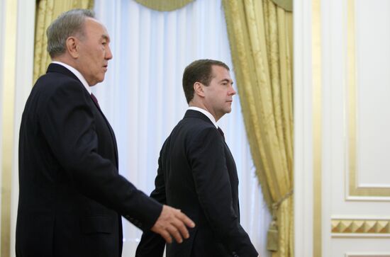 Dmitry Medvedev and Nursultan Nazarbayev meet in Astana