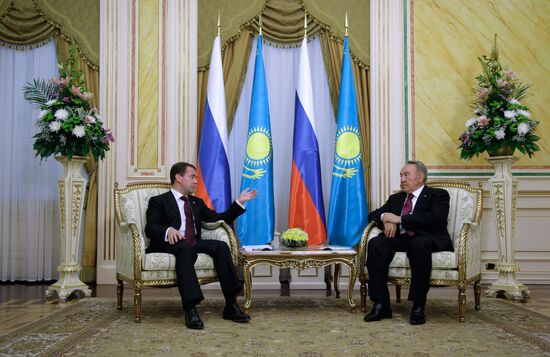 Dmitry Medvedev meets with Nursultan Nazarbayev in Astana