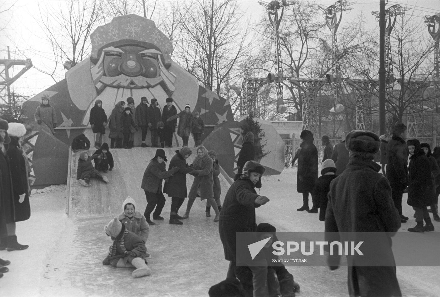 Ice slides in Gorky Park