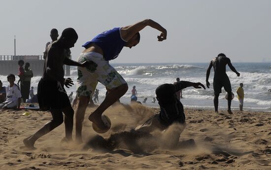 City of Durban before match between Spain and Germany