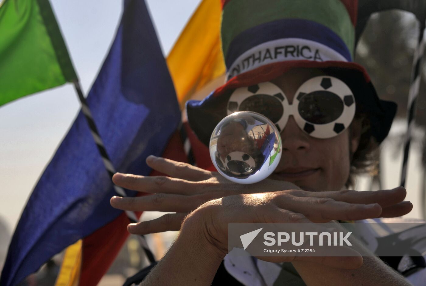 Football fan on Durban street