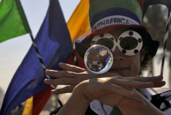 Football fan on Durban street
