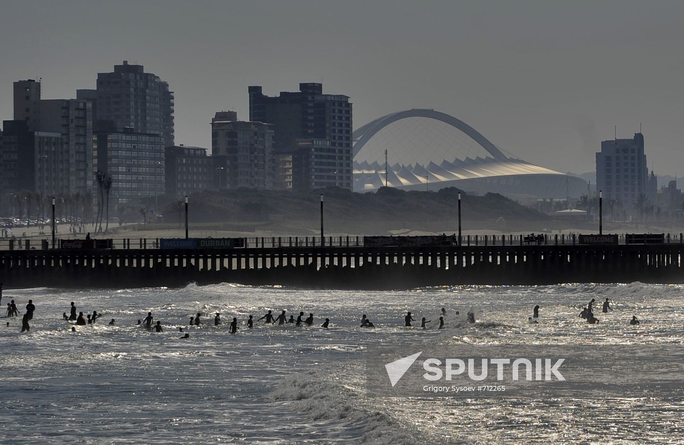 City of Durban before match between Spain and Germany
