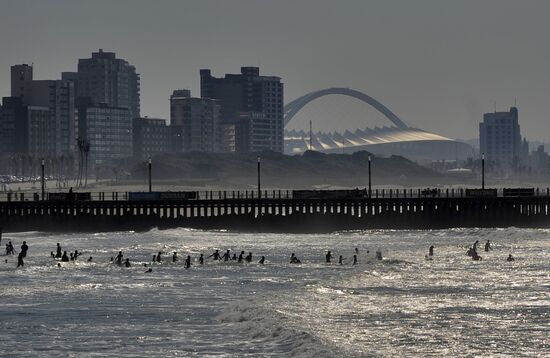 City of Durban before match between Spain and Germany