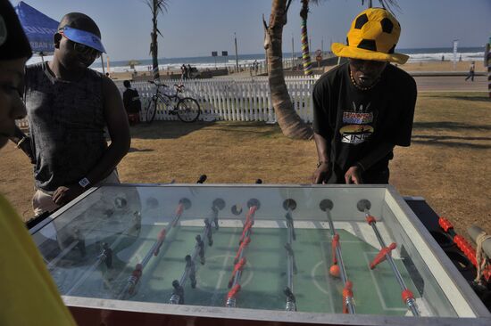 City of Durban before match between Spain and Germany