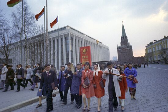 Participants and guests of 17th Young Communist League Congress