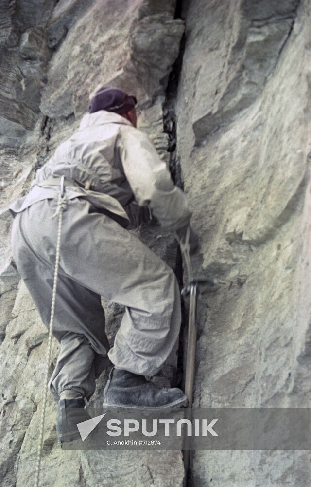 Soviet mountain climber Vitaly Abalakov