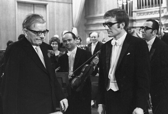 Dmitri Shostakovich with his son Maksim