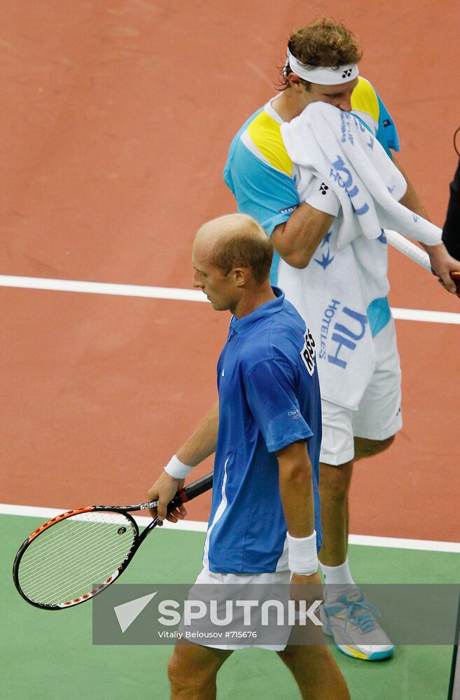 Davis Cup Quarterfinals match between Russia and Argentina