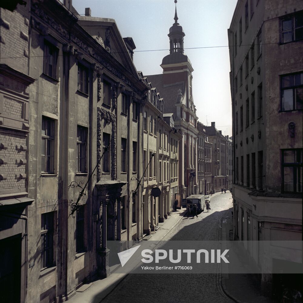 Street in old district of Riga