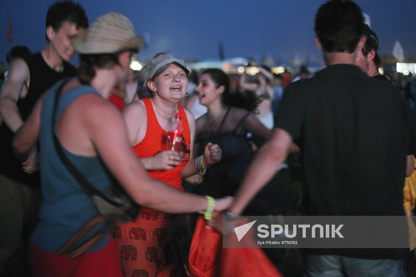 Music fans attend Nashestviye rock festival