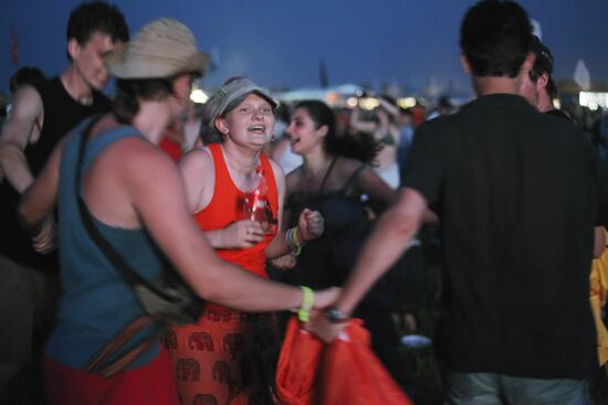 Music fans attend Nashestviye rock festival