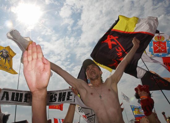 Music fans attend Nashestviye rock festival