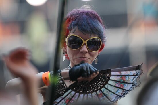 Music fans attend Nashestviye rock festival