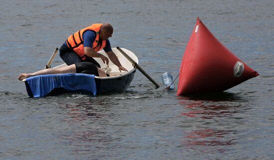 Emergency inspectors engage in lifesaving relay