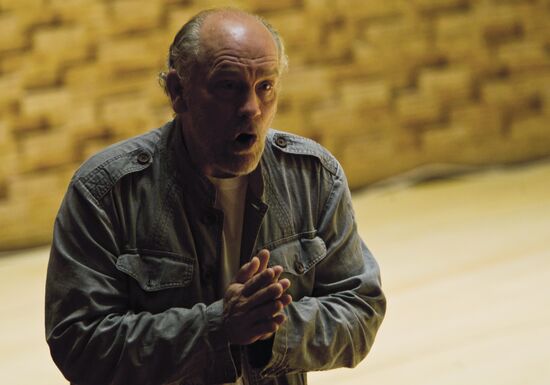 American actor John Malkovich rehearses for The Infernal Comedy