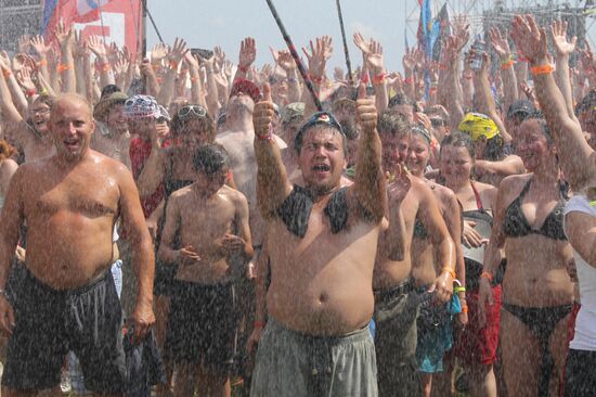 Music fans attend Nashestviye rock festival