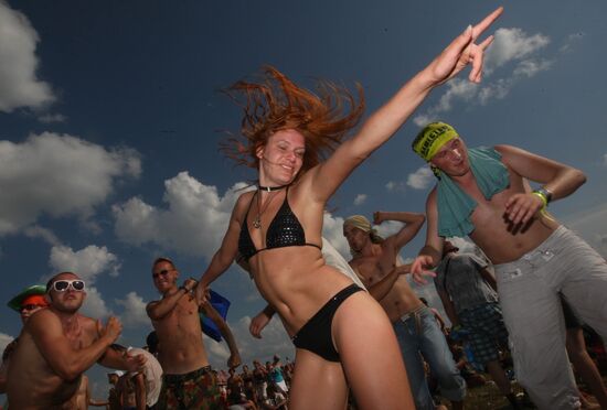 Music fans attend Nashestviye rock festival