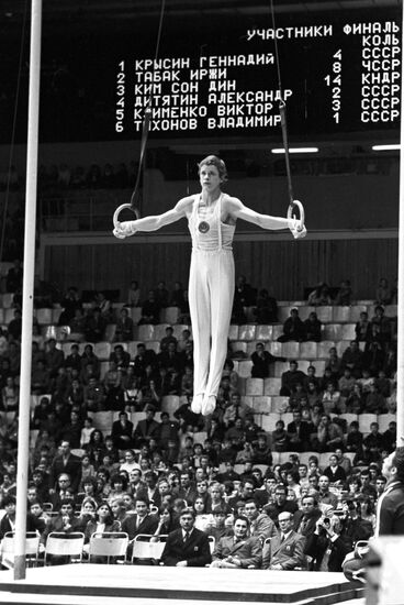 Soviet gymnast Alexander Dityatin