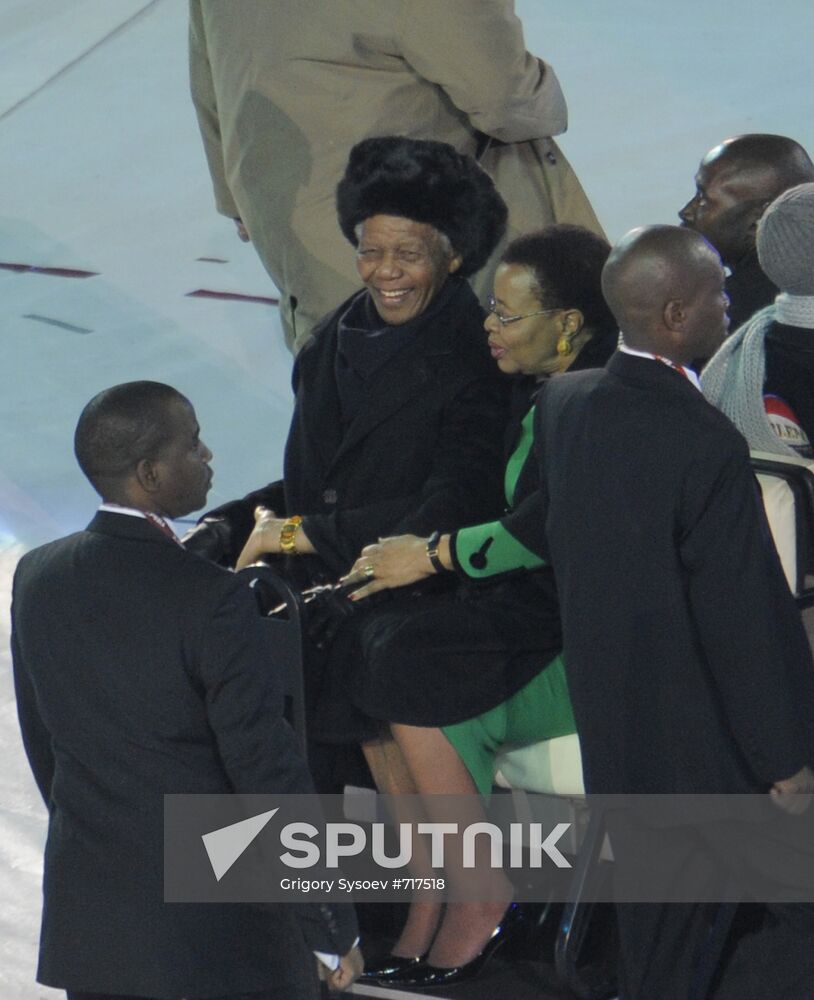 Nelson Mandela and his wife Graca Machel