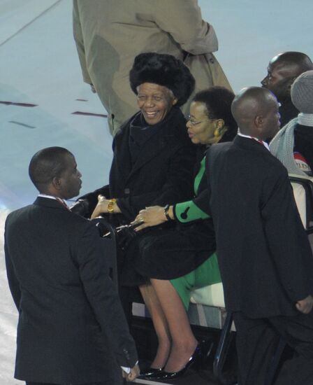Nelson Mandela and his wife Graca Machel