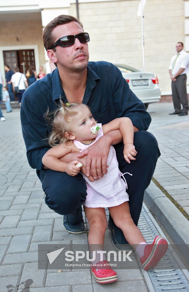 Andrei Merzlikin and his daughter