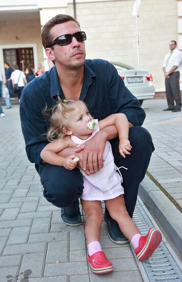 Andrei Merzlikin and his daughter