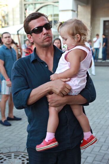 Andrei Merzlikin and his daughter