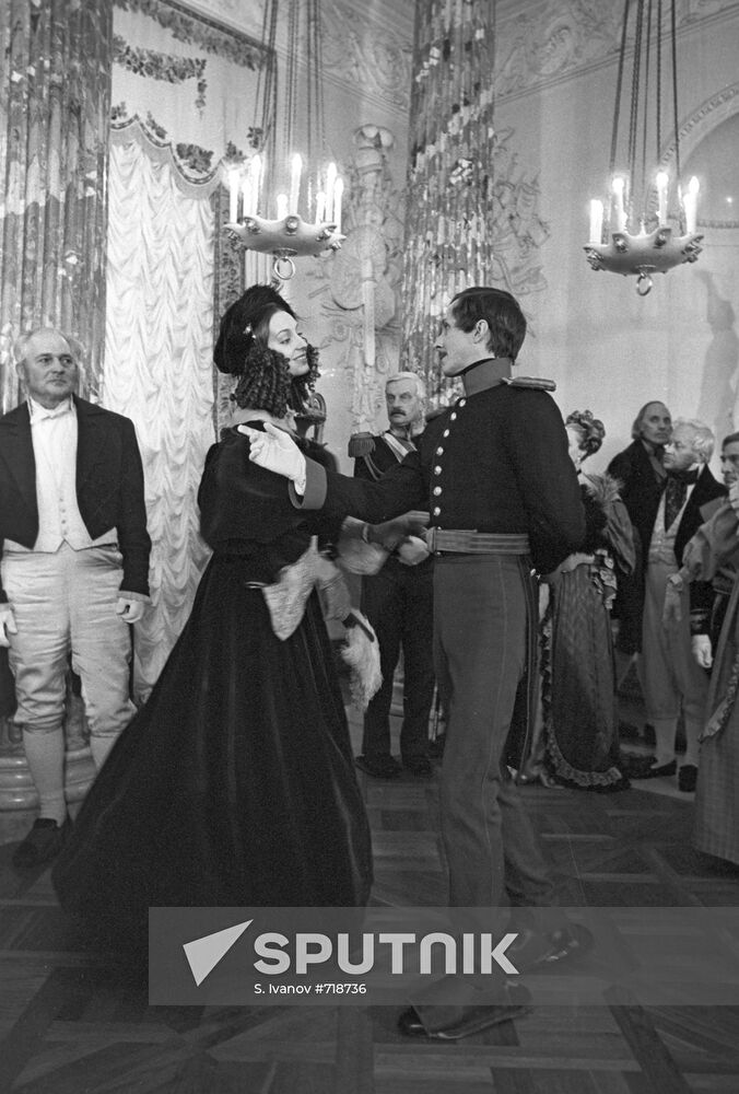 Ilse Liepa and Nikolai Burlyayev in the movie "Lermontov"