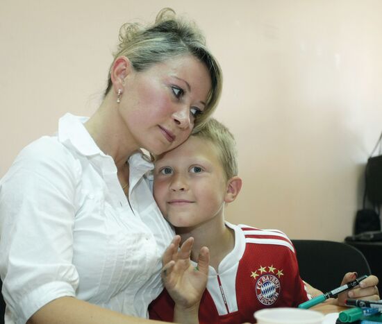 Press conference on family problems of Russia's Inga Rantala