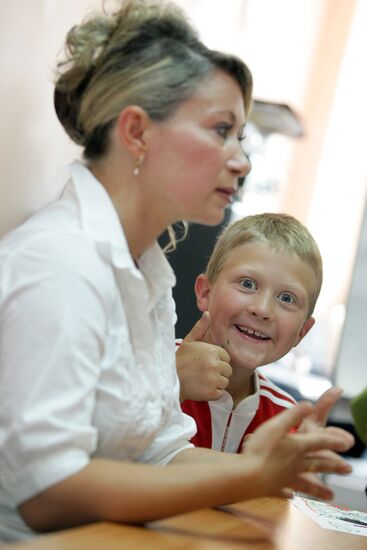 Press conference on family problems of Russia's Inga Rantala