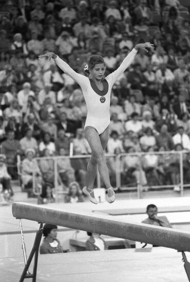 Soviet gymnast Olga Korbut