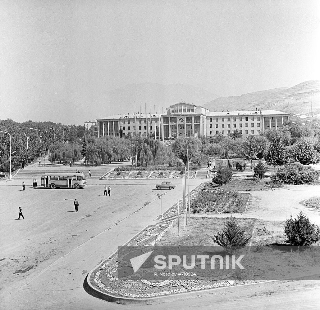 Rudaki Square in Dushanbe