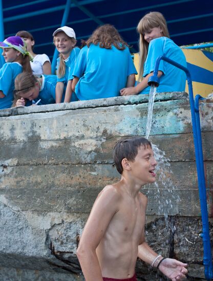 Shower at beach