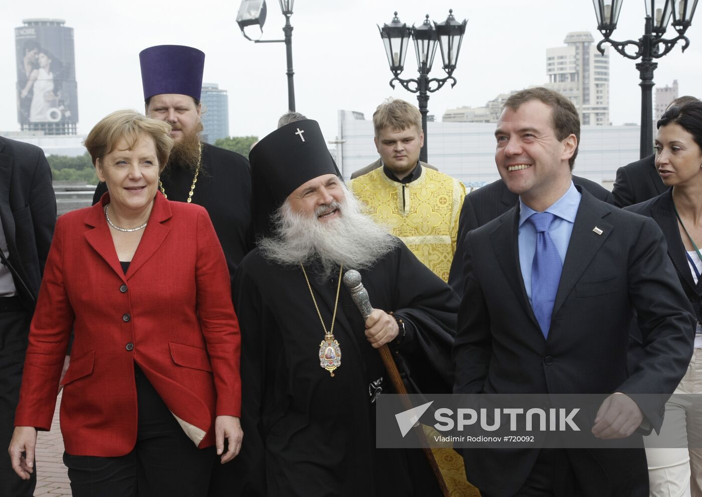Dmitry Medvedev and Angela Merkel in Yekaterinburg