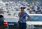 Traffic police officer in Moscow